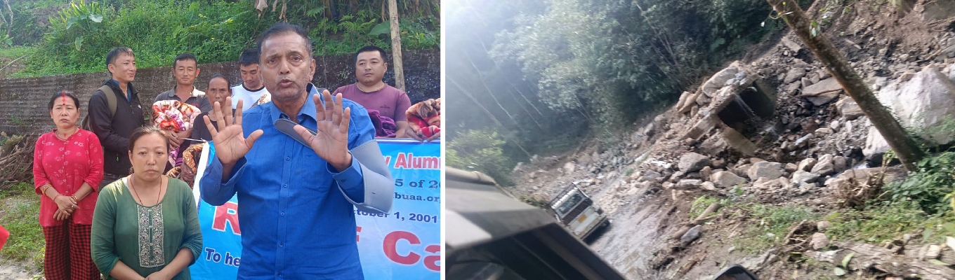 Distribution of Relief Materials at Soureni, Mirik on Oct 17, 2025.