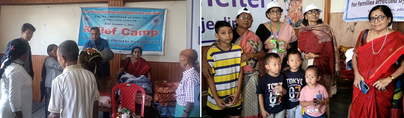 Distribution of Relief Materials at Soureni, Mirik on Oct 17, 2025.